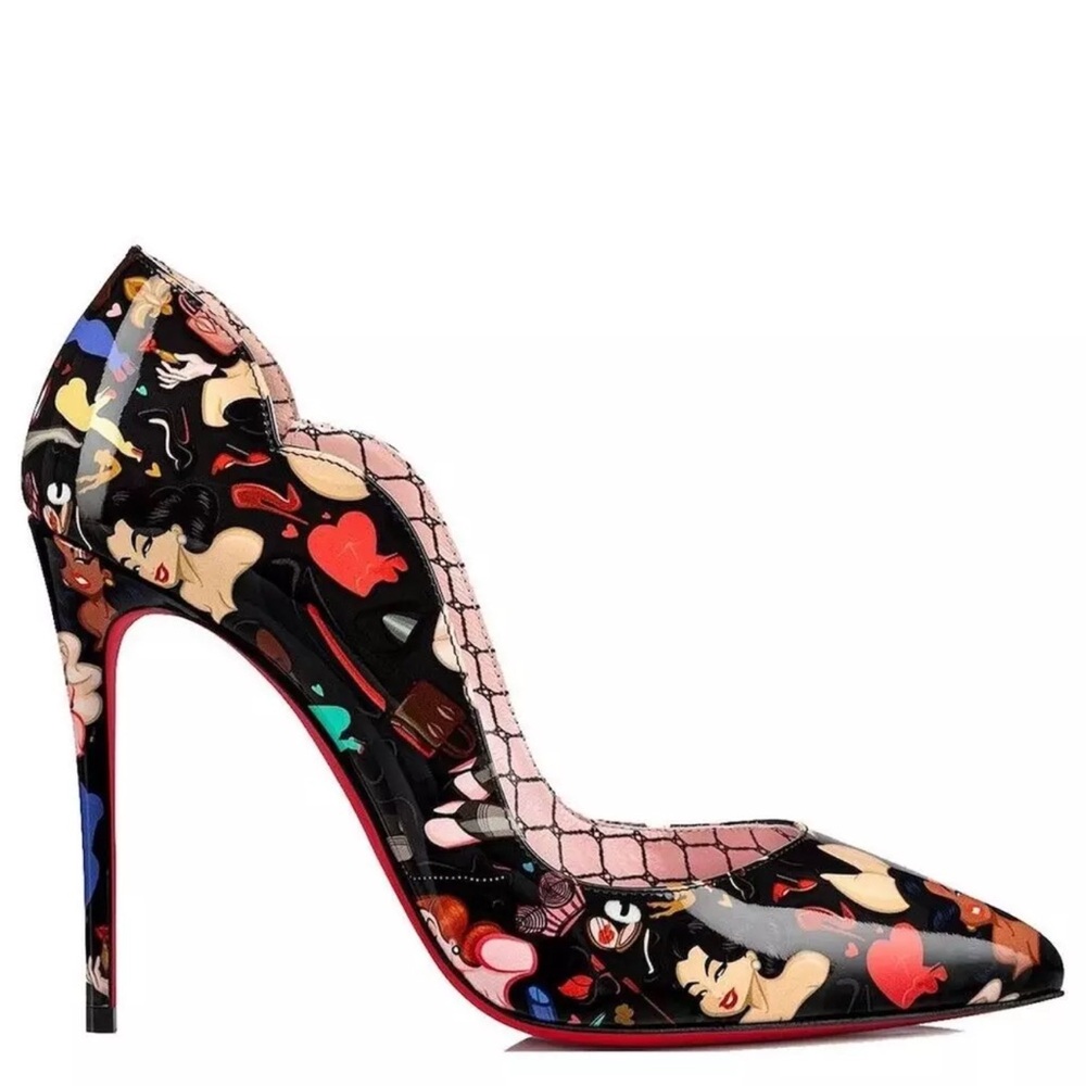 Christian Louboutin Hot Chick Dr Bored Limited Edition Black Multi Pumps 38.5